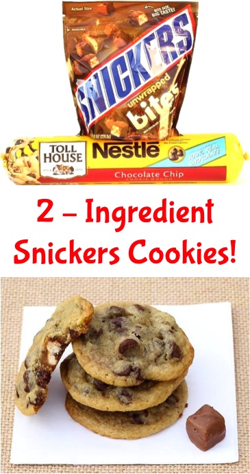 Snickers Cookies 2 Ingredients