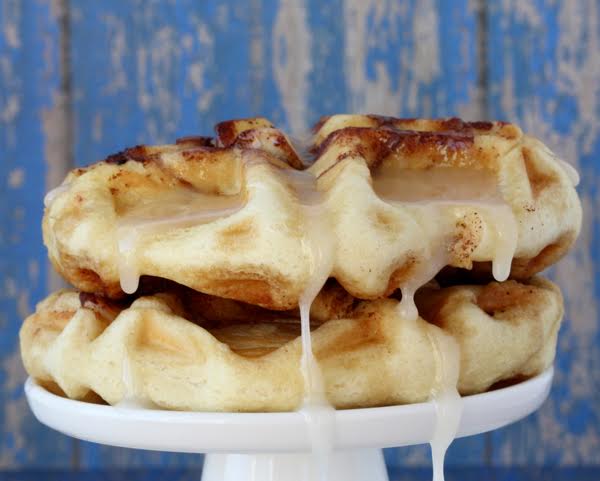 Cinnamon Roll Waffles Recipe image