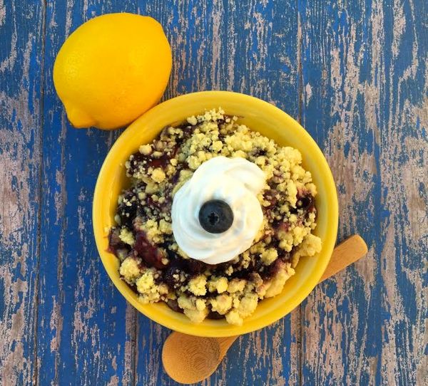 Blueberry Angel Food Cake