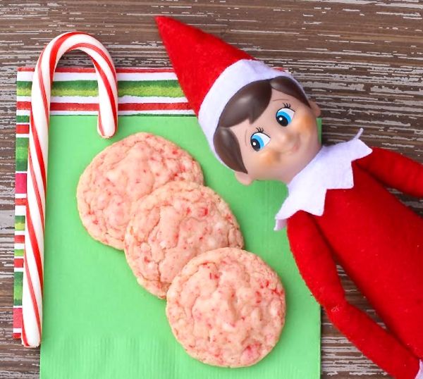 Candy Cane Cake Mix Cookies