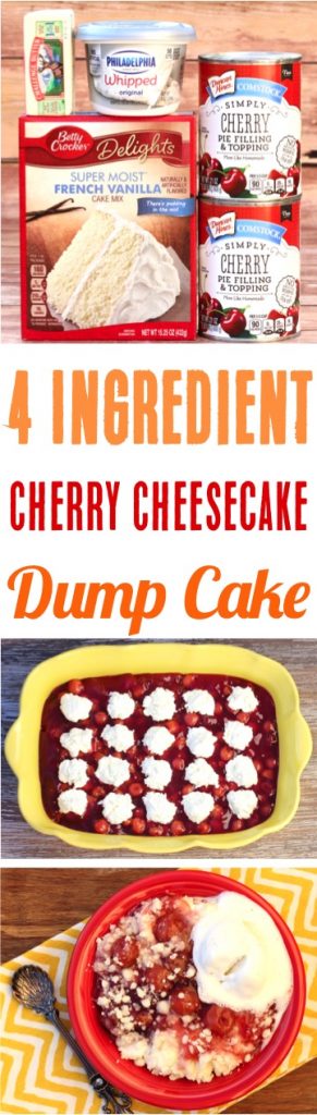 Cherry Cheesecake Dump Cake Recipe! (4 Ingredients) - DIY Thrill